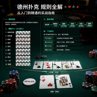 德州扑克 规则全解：从入门到精通的实战指南